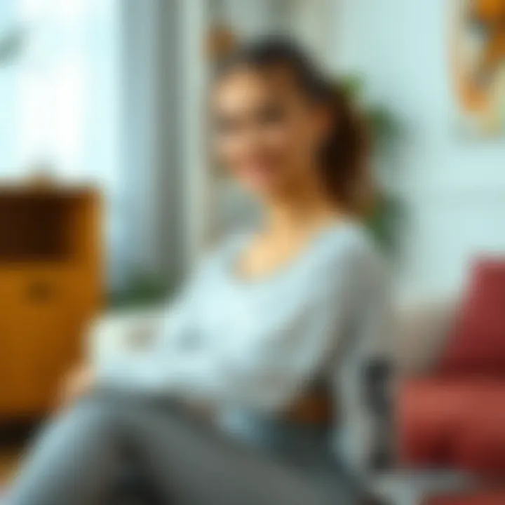 Comfortable workout apparel for home exercises