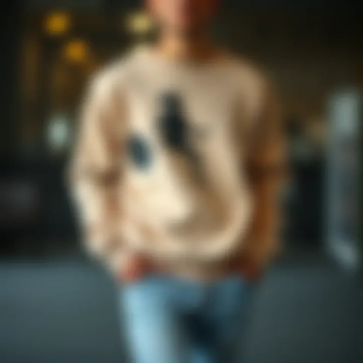 Fashion Meets Casual: Sweatshirt and Jeans Fashionable sweatshirt paired with casual jeans