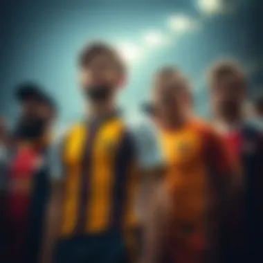 Fans proudly wearing their team jerseys