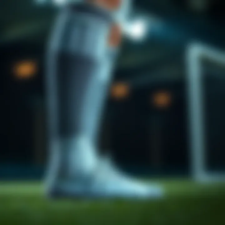 Illustration of the materials used in football long socks