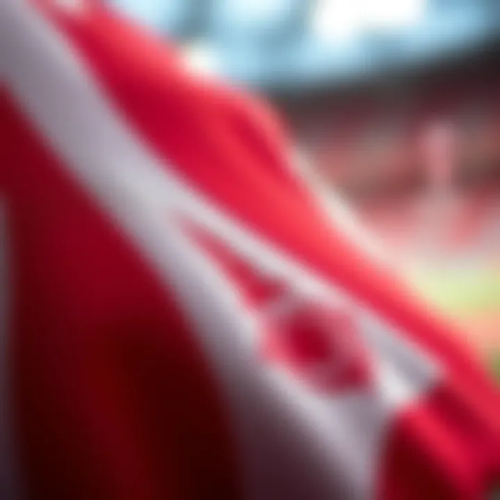 Close-up of fabric used in Galatasaray's 2021 jersey