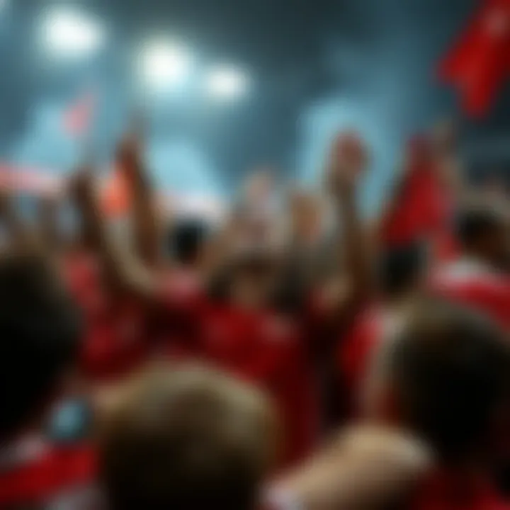 Celebration of Fans in the Third Kit Fans celebrating in Galatasaray's third kit