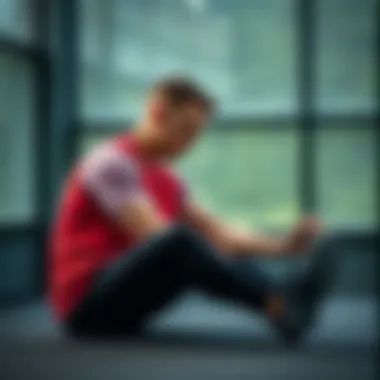 A recovery session highlighted with stretching and hydration after a workout