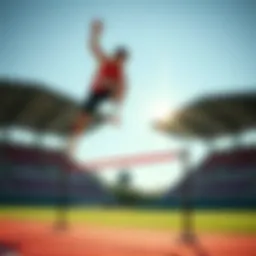 An athlete demonstrating precision in high jump technique