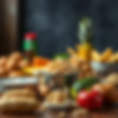 Diverse Protein Sources for Athletes Various high-protein food sources in a vibrant layout