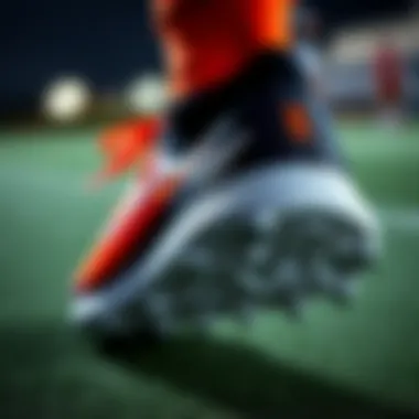 Close-up of the innovative sole design emphasizing traction and agility