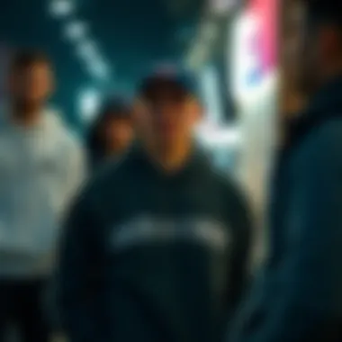 A casual setting featuring individuals wearing Jack and Jones sportswear.