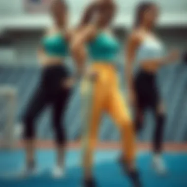 Historical evolution of women's sports pants over the years