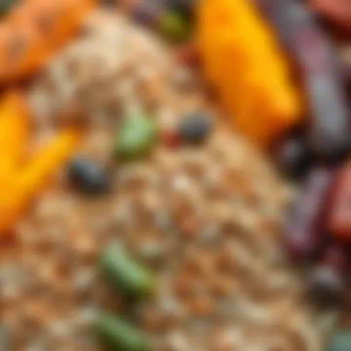 A vibrant assortment of whole grains and legumes showcasing their carbohydrate richness