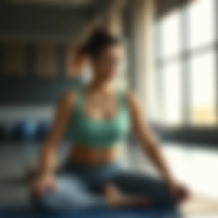 Focused individual performing yoga for weight loss