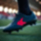 Sleek design of the Kinetix black soccer cleats