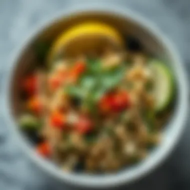 Quinoa served in a bowl with vegetables