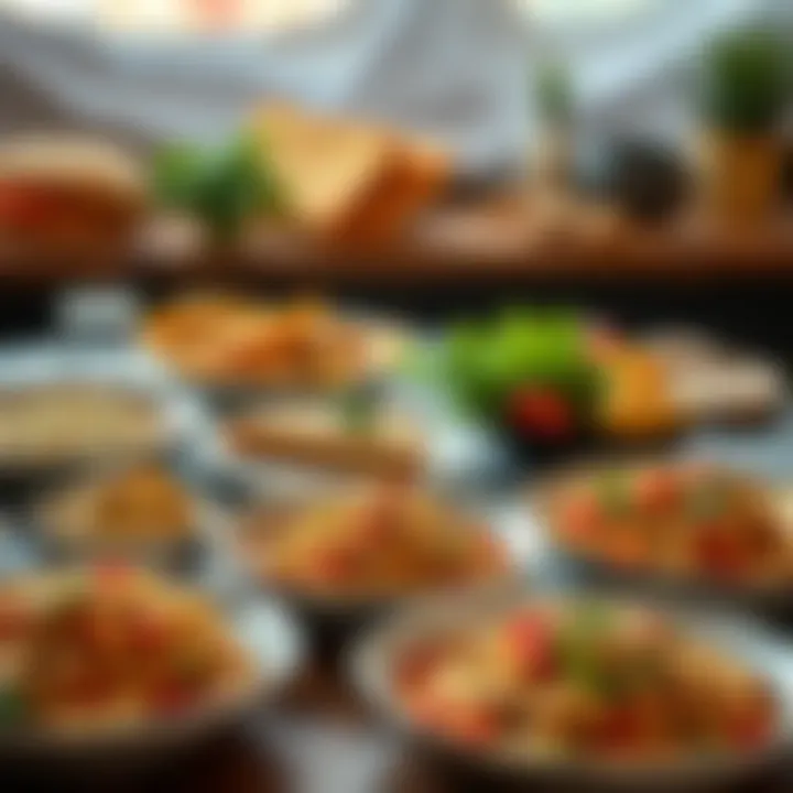 Variety of quinoa dishes on a table