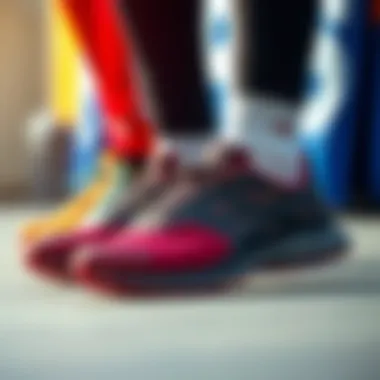 A selection of running shoes designed for various terrains.