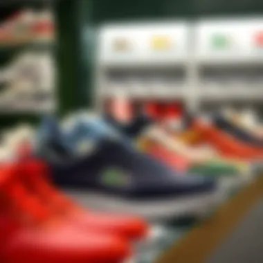 Diverse Selection of Lacoste Athletic Footwear A diverse selection of Lacoste athletic footwear displayed.
