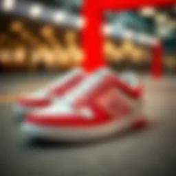 A stylish pair of Lacoste sports shoes showcasing modern design.