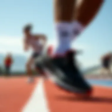 Athletes wearing Lotto shoes during various sports activities