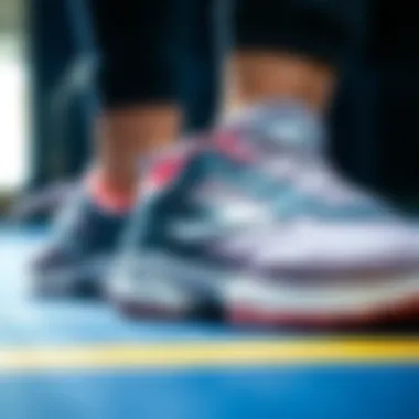 A close-up of Lotto shoes highlighting performance materials