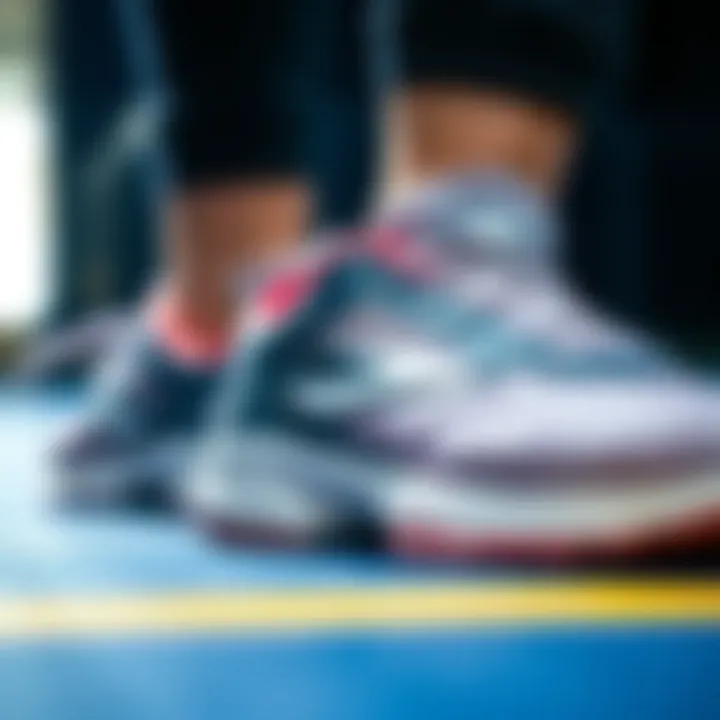 A close-up of Lotto shoes highlighting performance materials