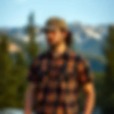 Outdoor Elegance with Lumberjack T-Shirt Stylish lumberjack t-shirt displayed in a natural outdoor setting