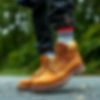 A fashionable outfit paired with lumberjack shoes