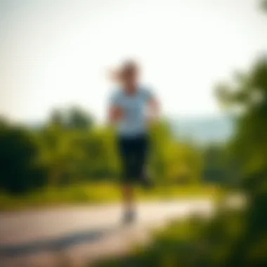 A person jogging with joy and vitality
