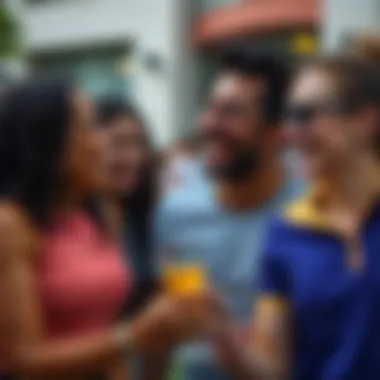 A group of friends laughing and sharing moments together