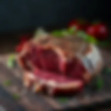 Fresh cuts of beef rich in creatine