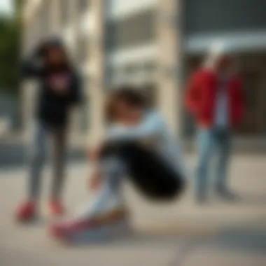 Fashionable outfit combinations featuring New Balance 530 in various settings