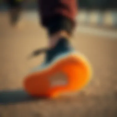 Advanced Cushioning Technology for Performance Close-up of advanced cushioning technology in the sole of the shoe