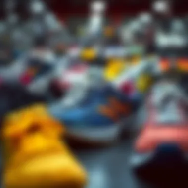 Diverse Athletic Shoe Selection Diverse selection of athletic shoes