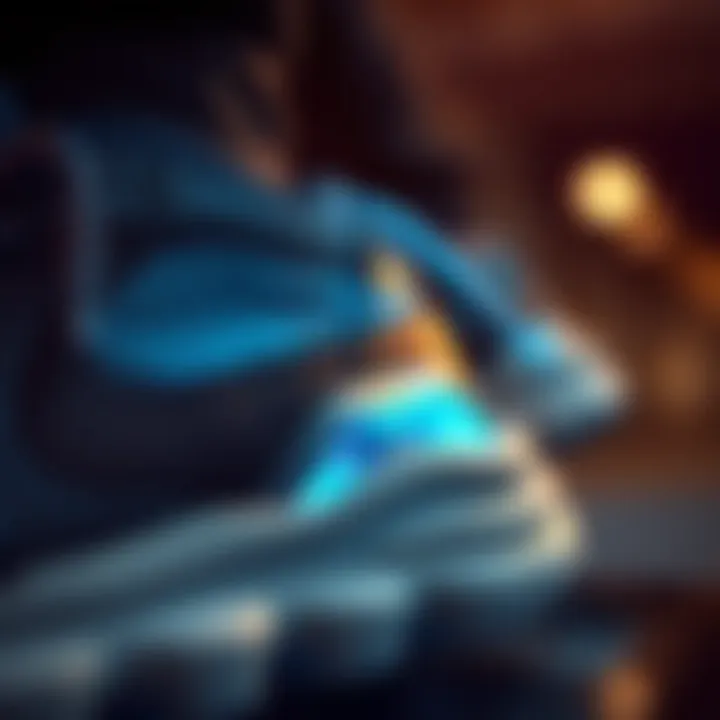 Innovative Shoe Technology Close-up of innovative shoe technology