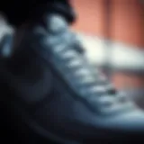 Close-up of Nike Air Force Shadow showcasing its striking design elements