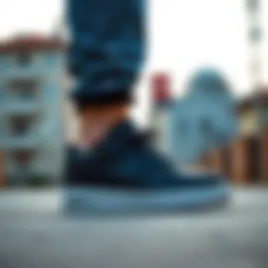 Nike Air Force Shadow in Urban Fashion Nike Air Force Shadow in a fashionable urban setting