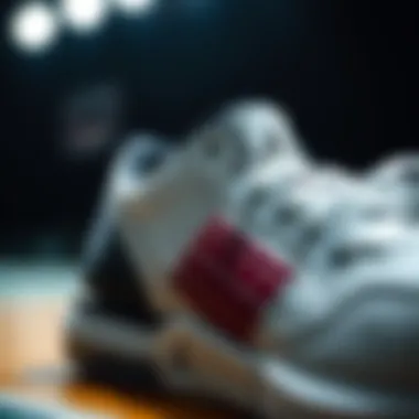 Design Features of Nike Air Jordan Mavi Siyah Close-up view of the Nike Air Jordan Mavi Siyah showcasing design details