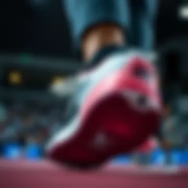 Performance of Nike Air Jordan Mavi Siyah Athlete wearing Nike Air Jordan Mavi Siyah during performance