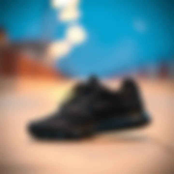 Sleek design of black Nike shoes exemplifying style