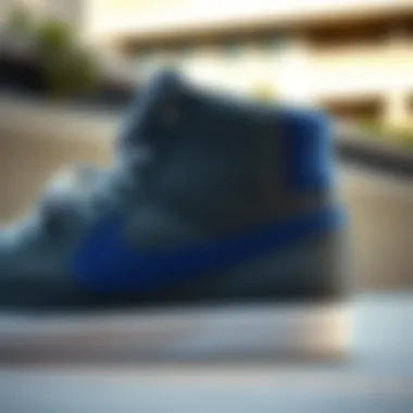 Close-up of the unique design details of Nike Blazer Mid '77 VNTG