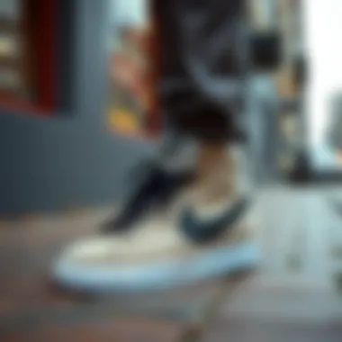 Nike Blazer Mid '77 VNTG showcased in a stylish urban setting