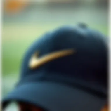 Close-up of Nike cap showcasing material quality