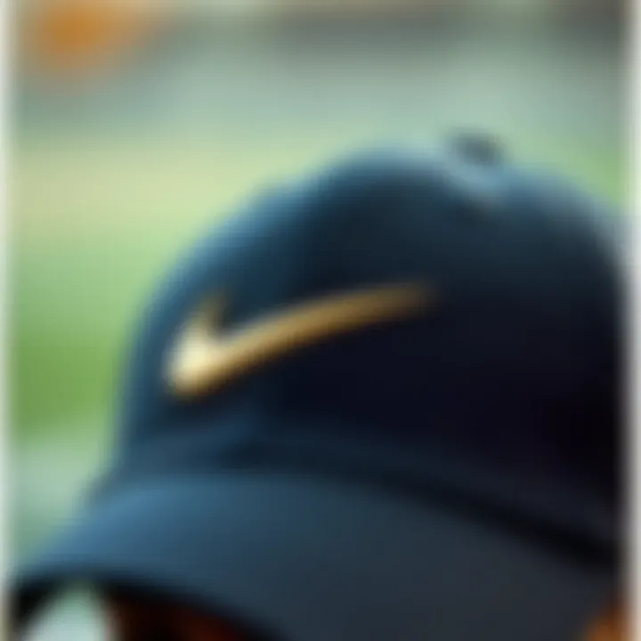 Close-up of Nike cap showcasing material quality