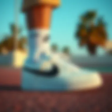 Fashionable outfit complemented by Nike Court Vision footwear