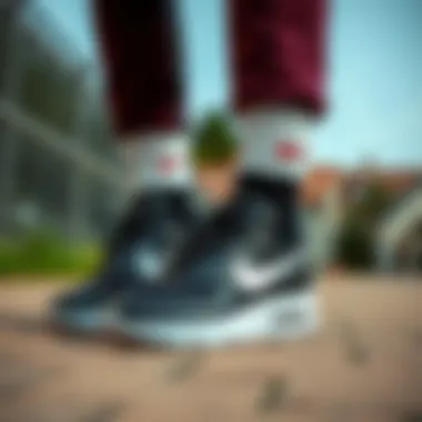 Nike shoes matching various athletic outfits