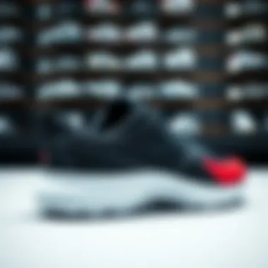 Stylish Nike shoes on display