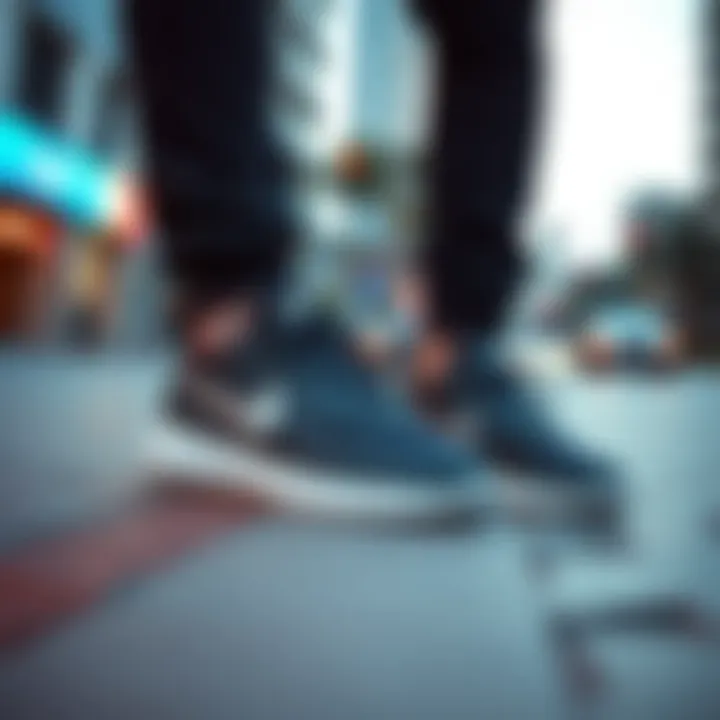 Trendy Nike footwear in urban setting