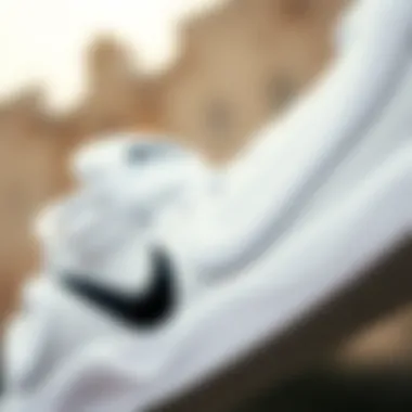 Design Features of Nike Children's Sneakers Close-up of the design details on Nike children's sneakers