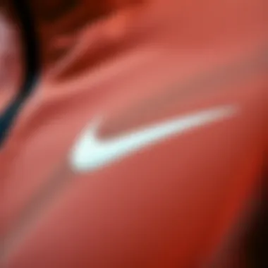 Close-up of Nike fabric quality and texture