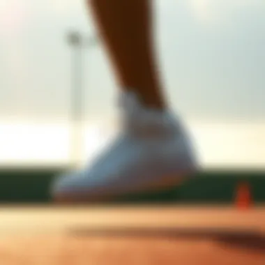 A dynamic shot of Nike Gri Air Force in action during sports activities.