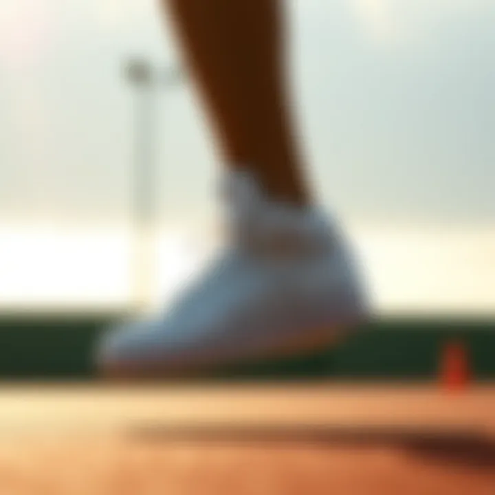 A dynamic shot of Nike Gri Air Force in action during sports activities.