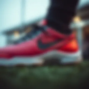 Close-up view showcasing the design details of Nike turf shoes